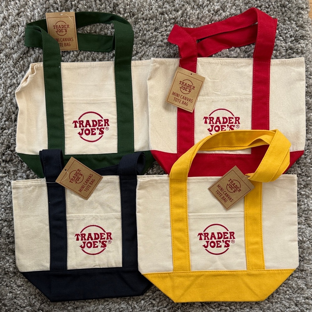 Trader Joe's Canvas Tote Bag Set